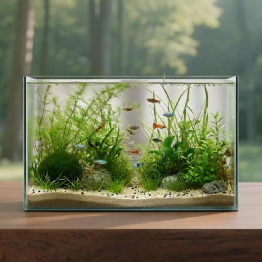 Aquarium For Planted Tank - Glass Fish Tank Open-Back Lid Small