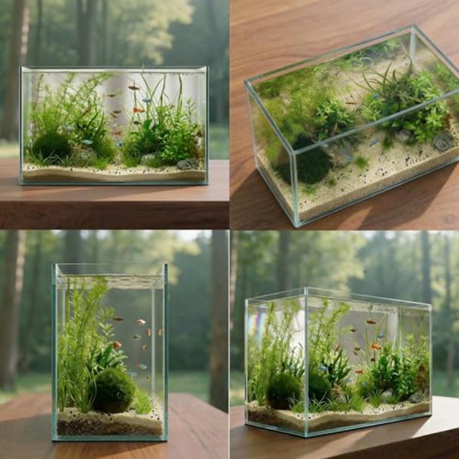 Glass Fish Tank Open-Back Lid  – Aquarium For Planted Tank recenzja i cena