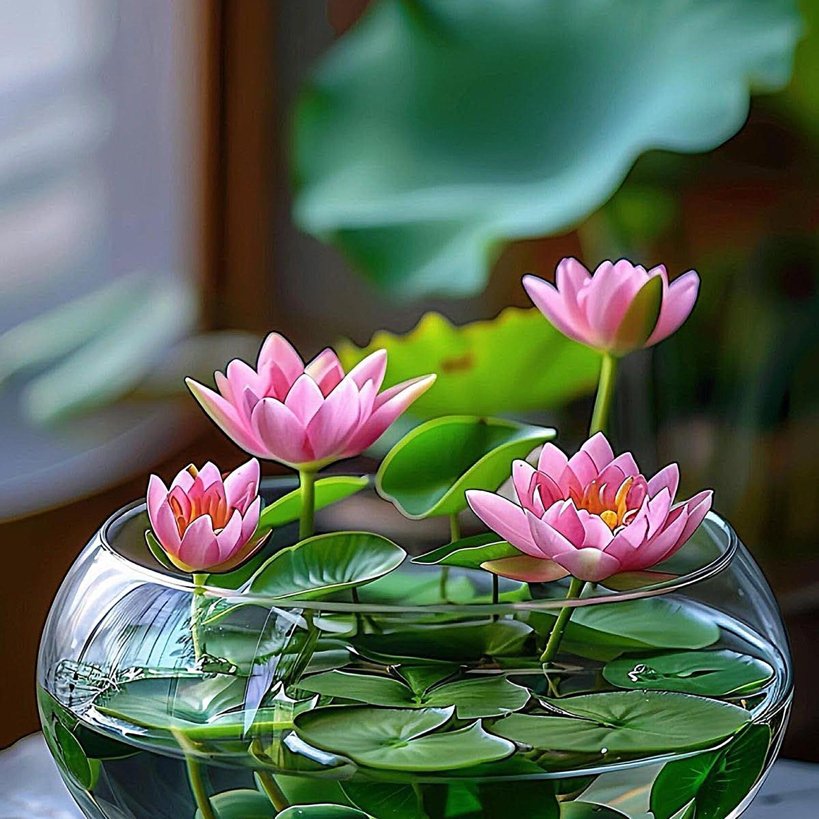 Fish Glass Bowl Glass Large Hy – Aquarium Plant In Pot recenzja i cena